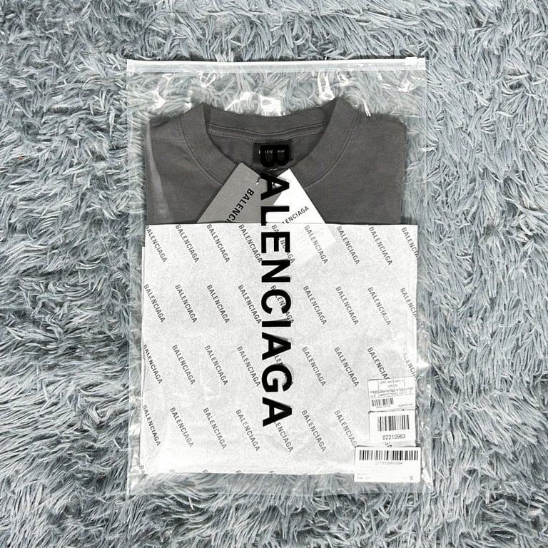 Balenciaga Embroidered Logo T-Shirt Grey - 20