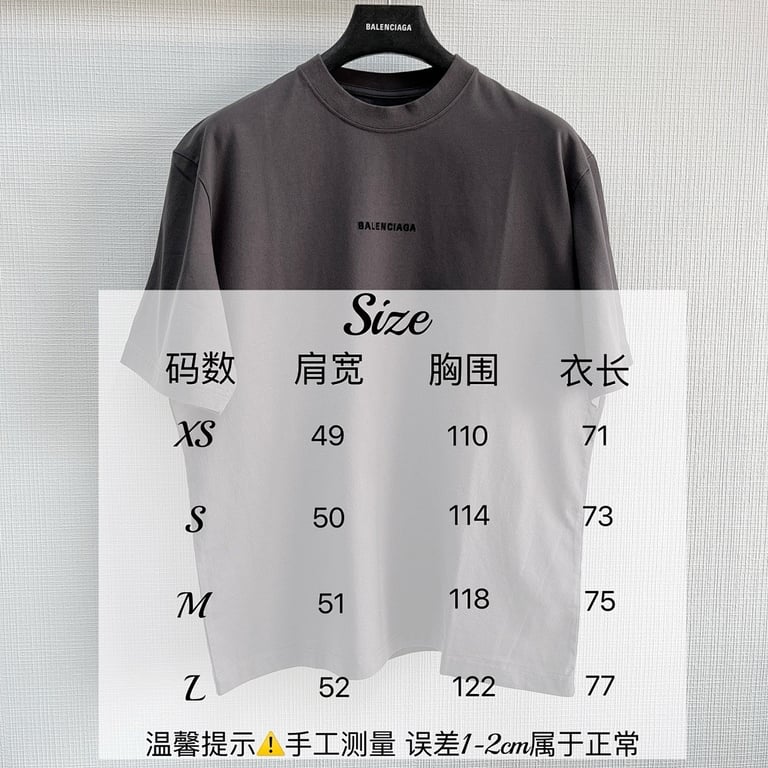 Balenciaga Embroidered Logo T-Shirt Grey - 8