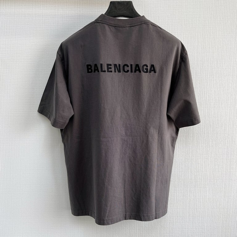 Balenciaga Embroidered Logo T-Shirt Grey - 10