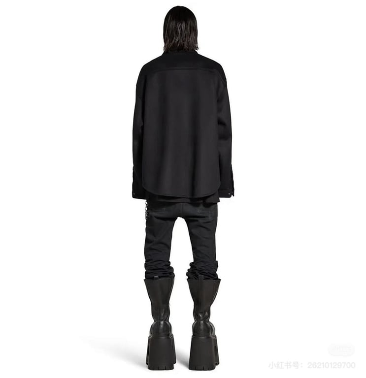 Balenciaga Garde-Robe Wool Jacket Black L38010-2L - 3