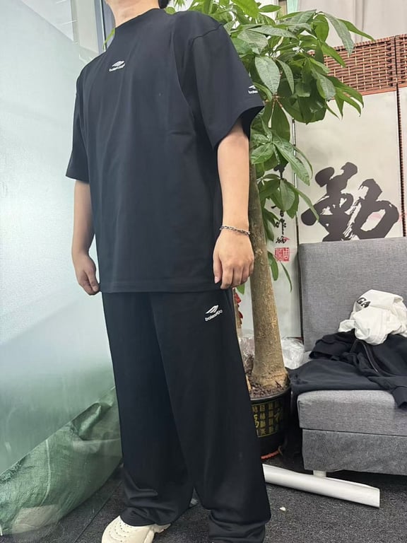 Balenciaga 3B Logo Track Pants Black - 4