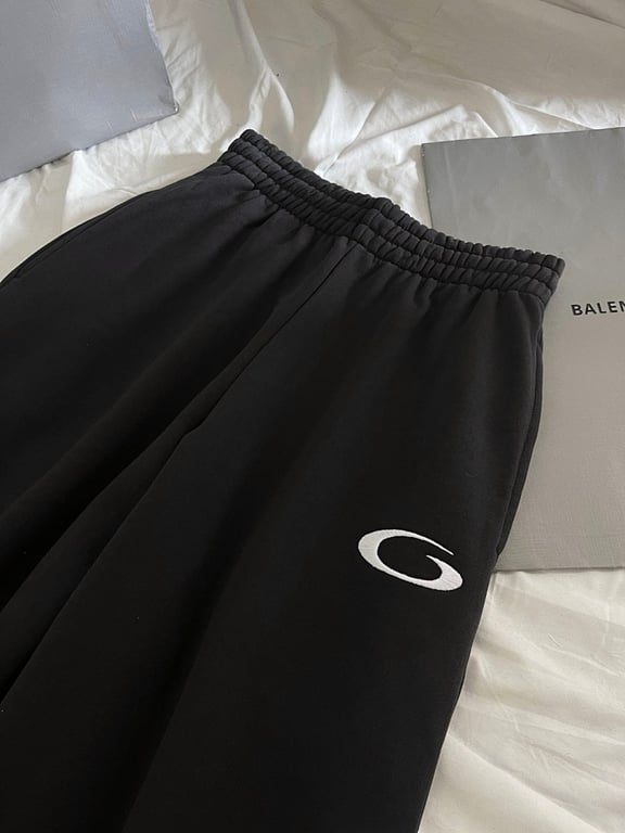 Balenciaga Wide-Leg Sweatpants Black - 11