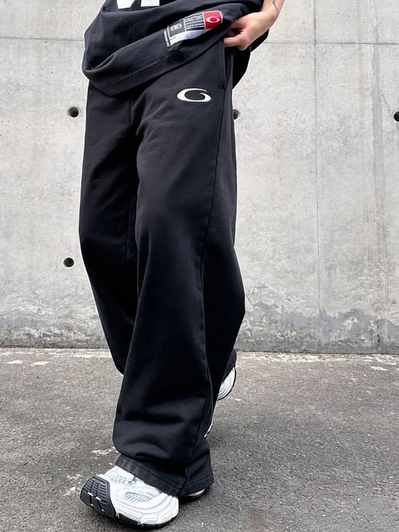 Balenciaga Wide-Leg Sweatpants Black - 3