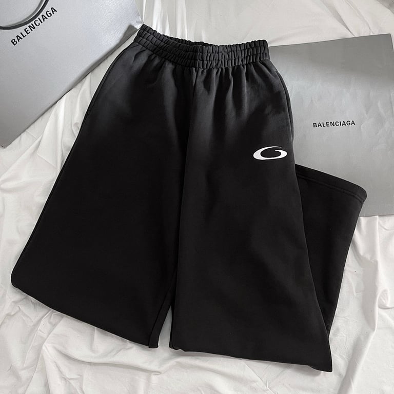 Balenciaga Wide-Leg Sweatpants Black - 6