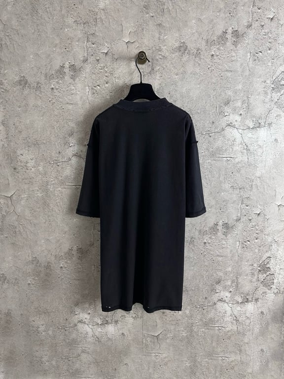 Balenciaga Distressed Logo Tee Olive - 20