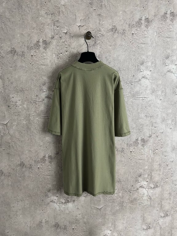 Balenciaga Distressed Logo Tee Olive - 3