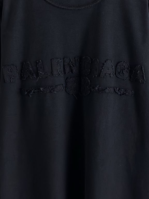 Balenciaga Distressed Logo Tee Olive - 23