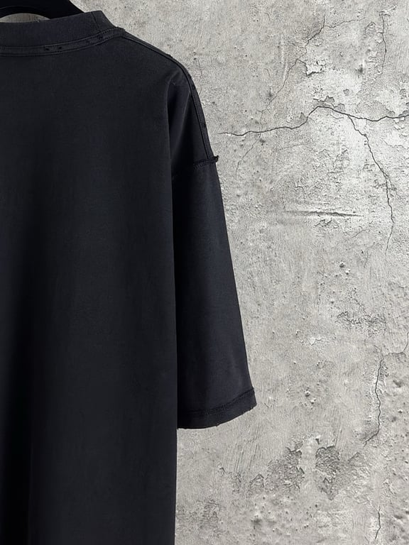 Balenciaga Distressed Logo Tee Olive - 26