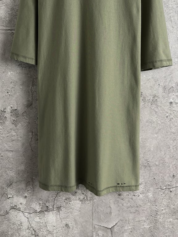 Balenciaga Distressed Logo Tee Olive - 9