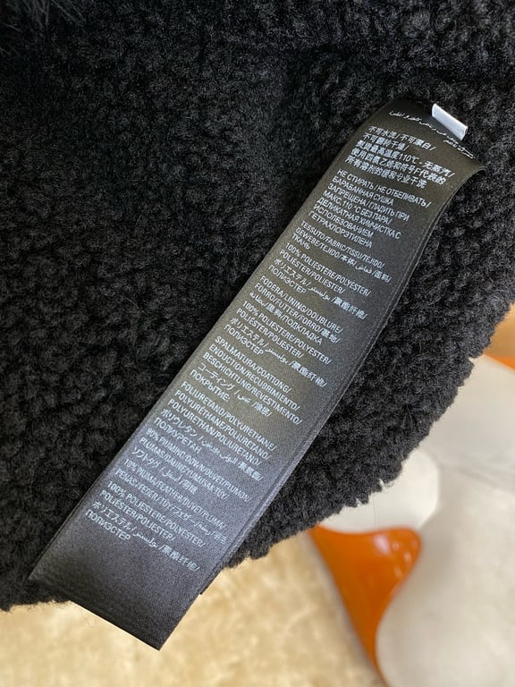 Balenciaga Faux Fur Down Zip-Up Jacket Black - 9