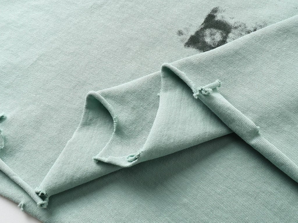 Balenciaga Blurred Logo Distressed T-Shirt Mint - 12