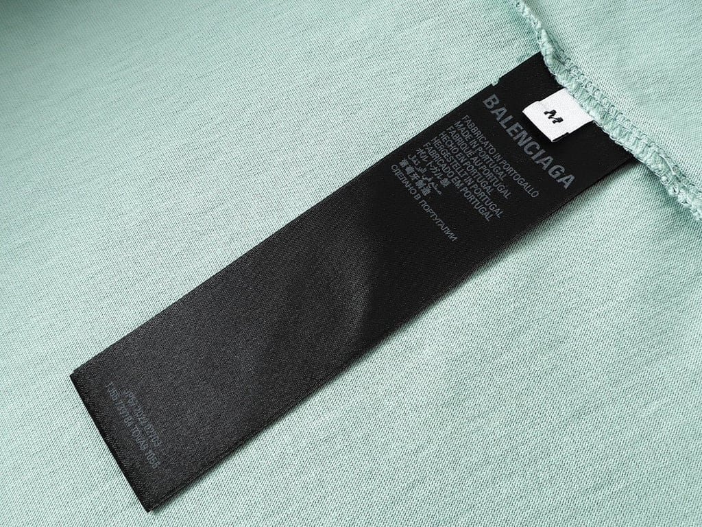Balenciaga Blurred Logo Distressed T-Shirt Mint - 15
