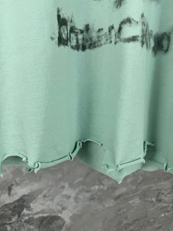 Balenciaga Blurred Logo Distressed T-Shirt Mint - 8