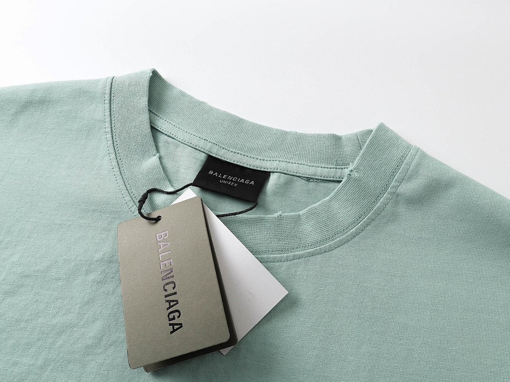Balenciaga Blurred Logo Distressed T-Shirt Mint - 10