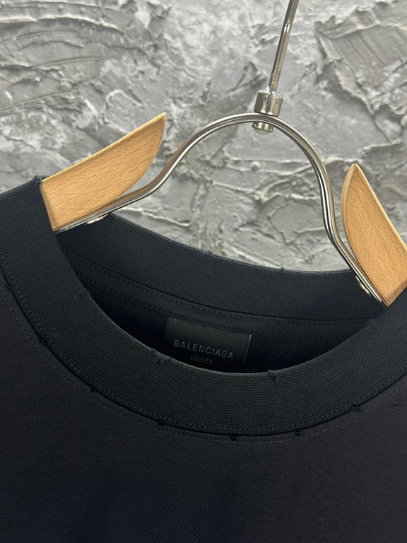 Balenciaga Eiffel Tower Metal Logo T-Shirt Black - 7