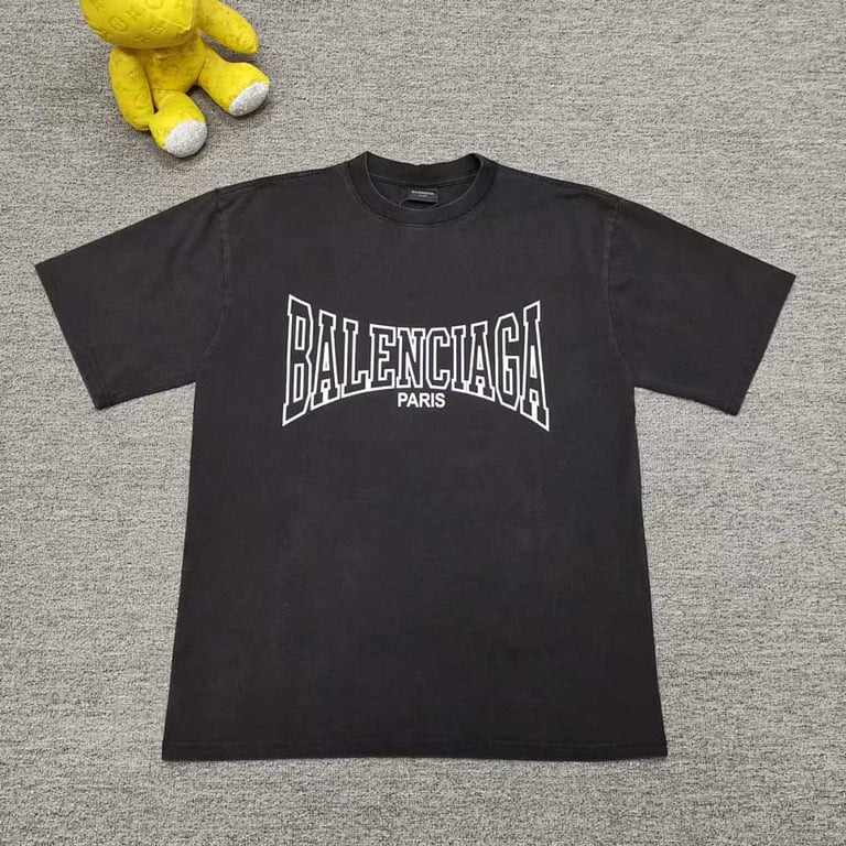 Balenciaga Paris Varsity Graphic Tee Black - 2