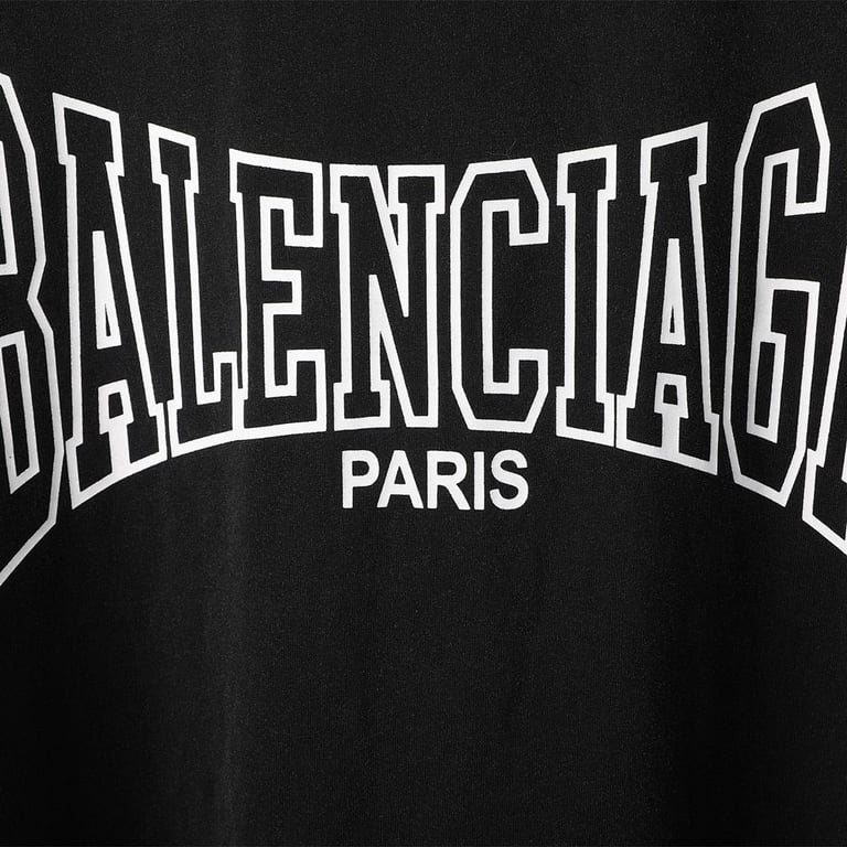 Balenciaga Paris Varsity Graphic Tee Black - 8