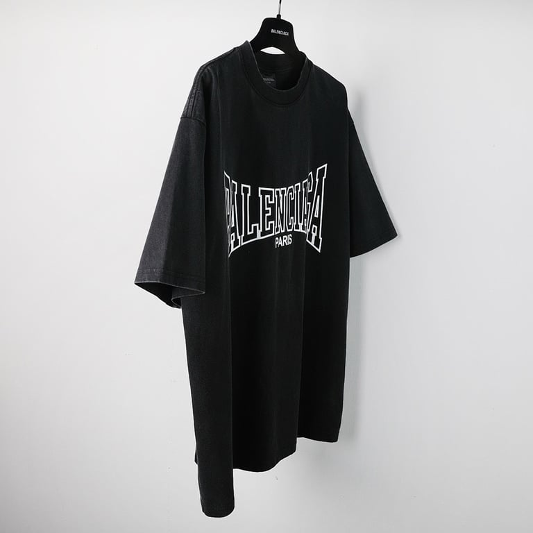 Balenciaga Paris Varsity Graphic Tee Black - 9