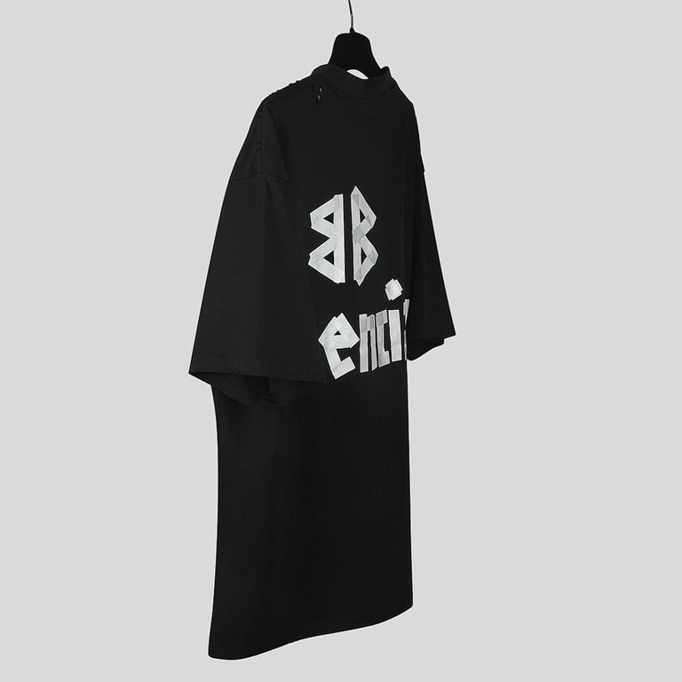 Balenciaga Tape Logo T-Shirt Black - 11