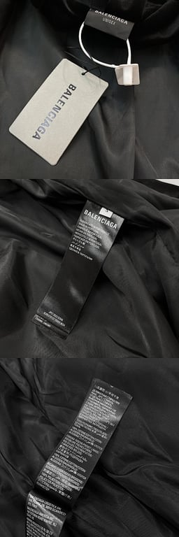 Balenciaga Velvet Rhinestone Zip Hoodie Black - 3