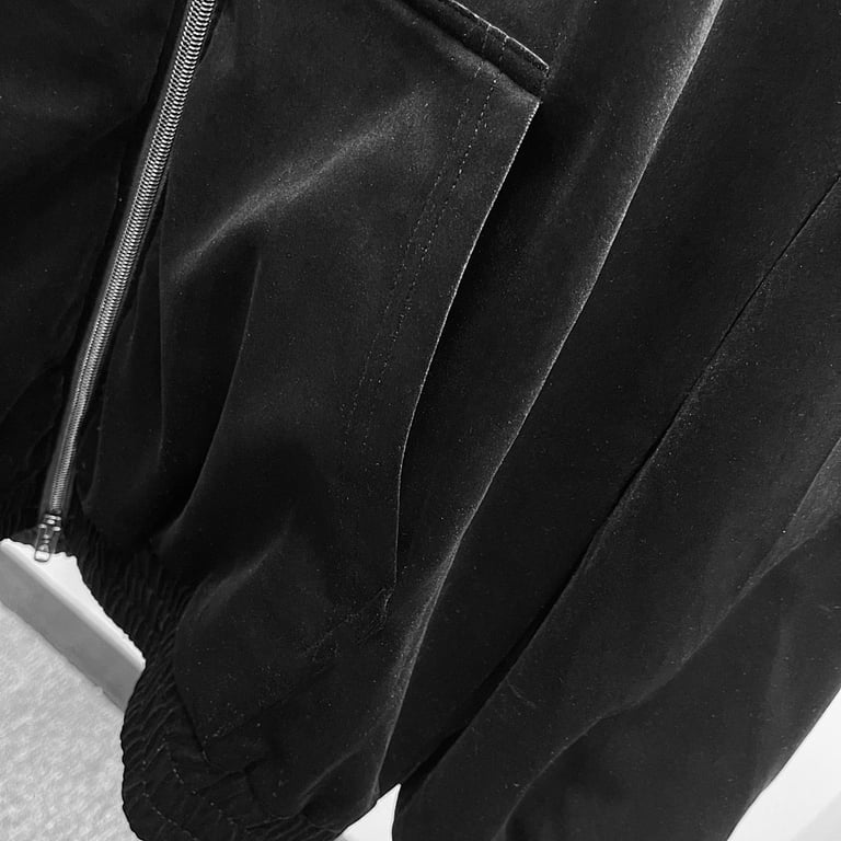 Balenciaga Velvet Rhinestone Zip Hoodie Black - 5