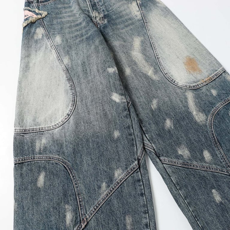 Acne Studios Distressed Graphic Jeans Blue - 11