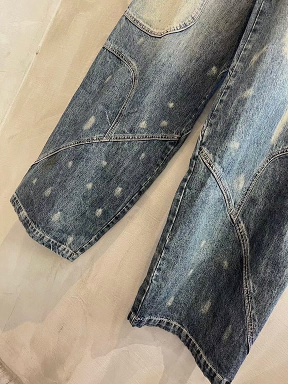 Acne Studios Distressed Graphic Jeans Blue - 4