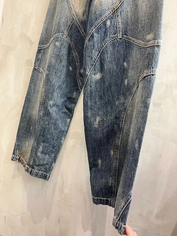 Acne Studios Distressed Graphic Jeans Blue - 5