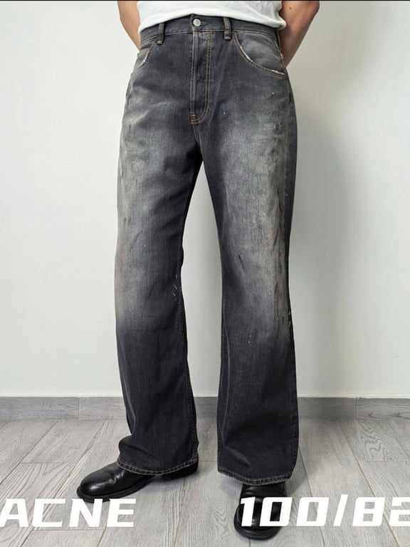 Acne Studios Paint Splatter Washed Jeans - 4