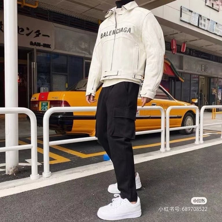 Balenciaga Leather Logo Jacket - 2