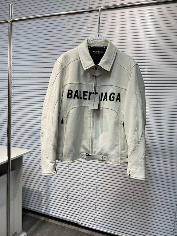 Balenciaga Leather Logo Jacket - 11