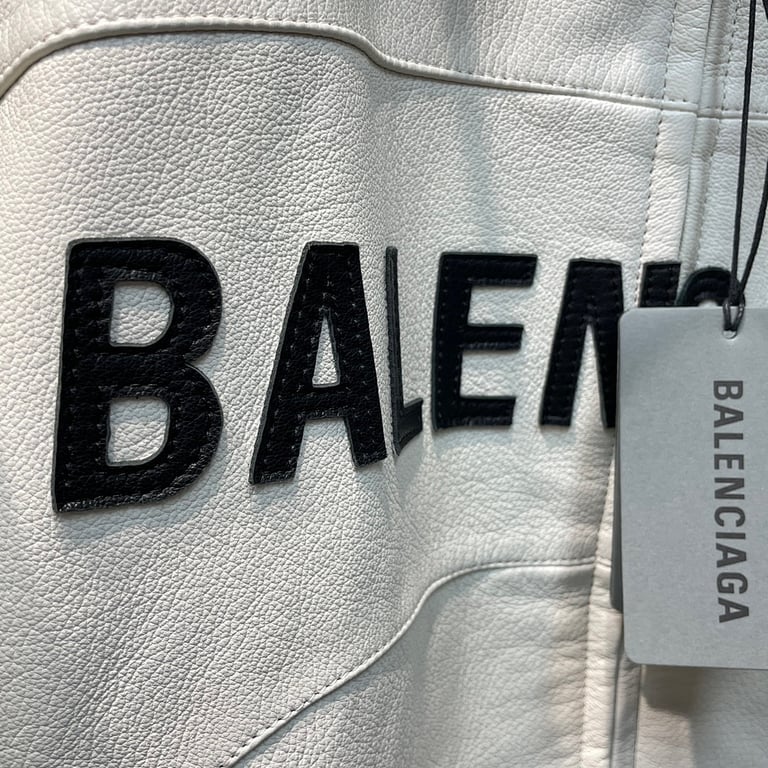 Balenciaga Leather Logo Jacket - 5
