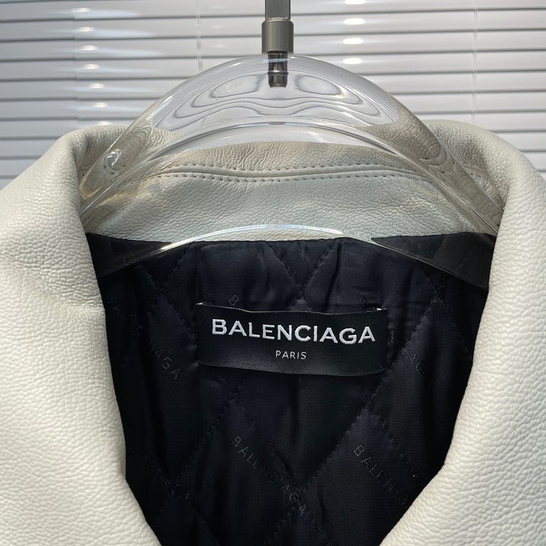 Balenciaga Leather Logo Jacket - 6