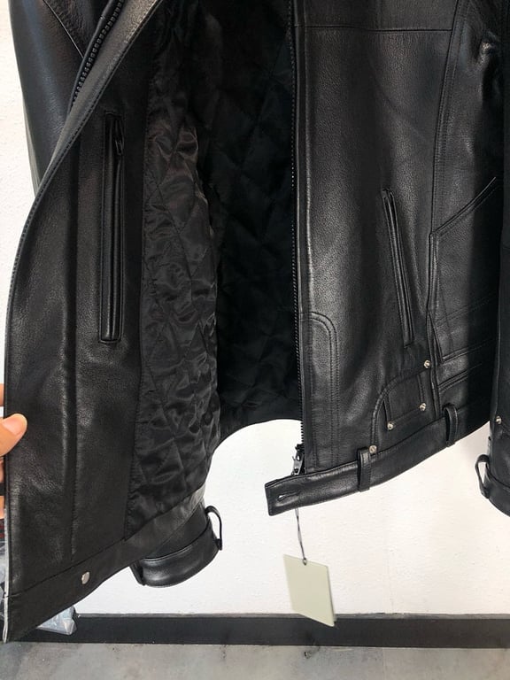 Balenciaga Leather Biker Jacket Black - 12