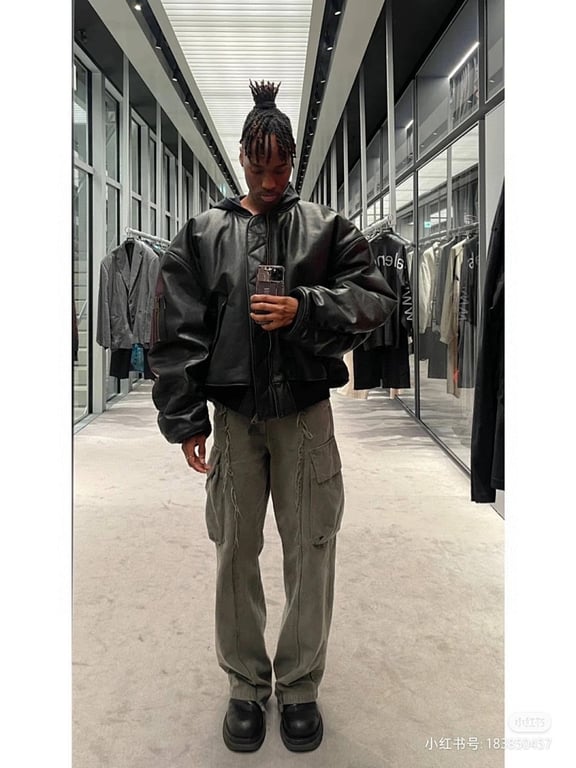Balenciaga Real Leather Hooded Bomber Jacket - 15