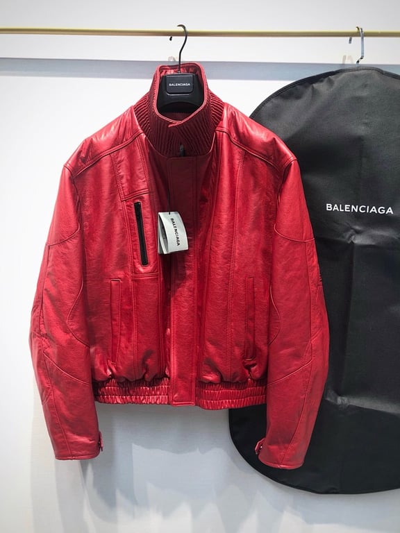 Balenciaga Leather Biker Jacket - 16