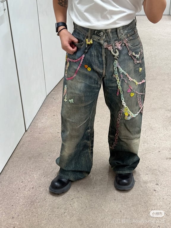 Acne Studios XM001 Graphic Print Jeans - 11