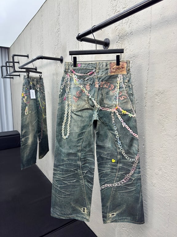 Acne Studios XM001 Graphic Print Jeans - 7
