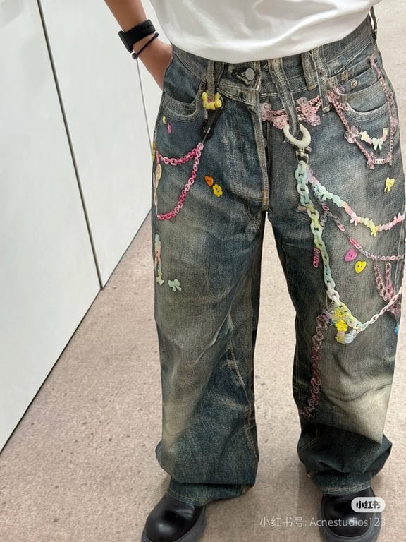 Acne Studios XM001 Graphic Print Jeans - 8