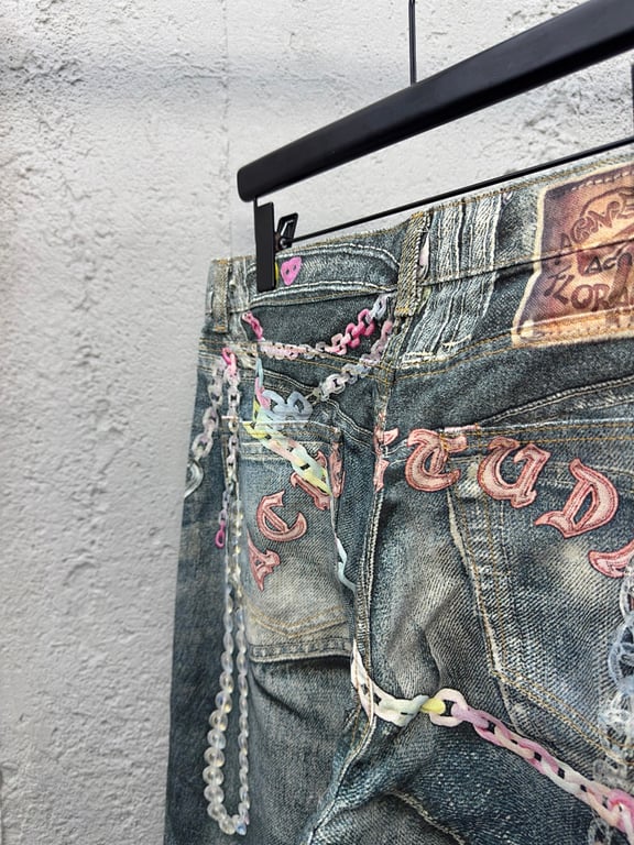Acne Studios XM001 Graphic Print Jeans - 9