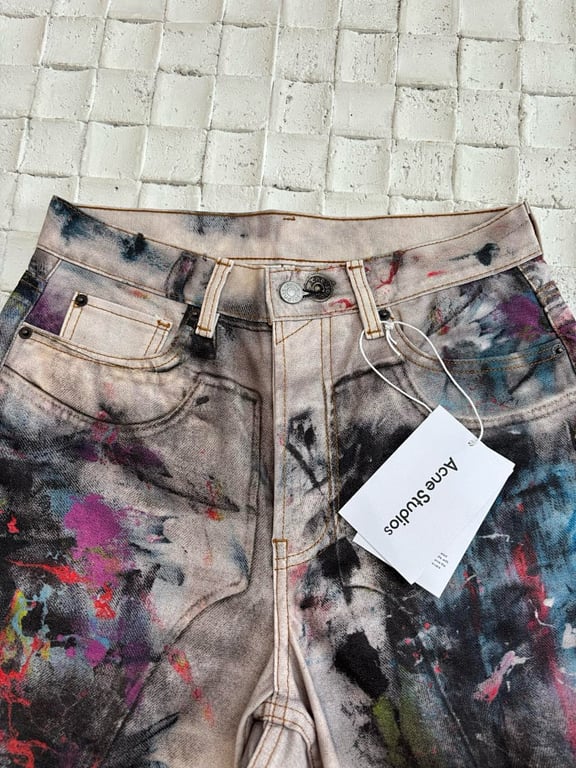 Acne Studios 3012-39L Paint Splatter Cargo Pants - 12