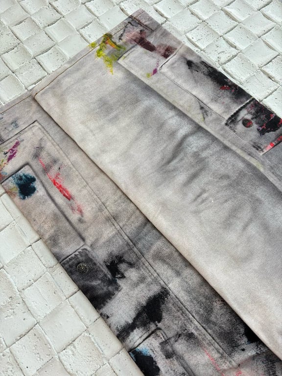 Acne Studios 3012-39L Paint Splatter Cargo Pants - 9