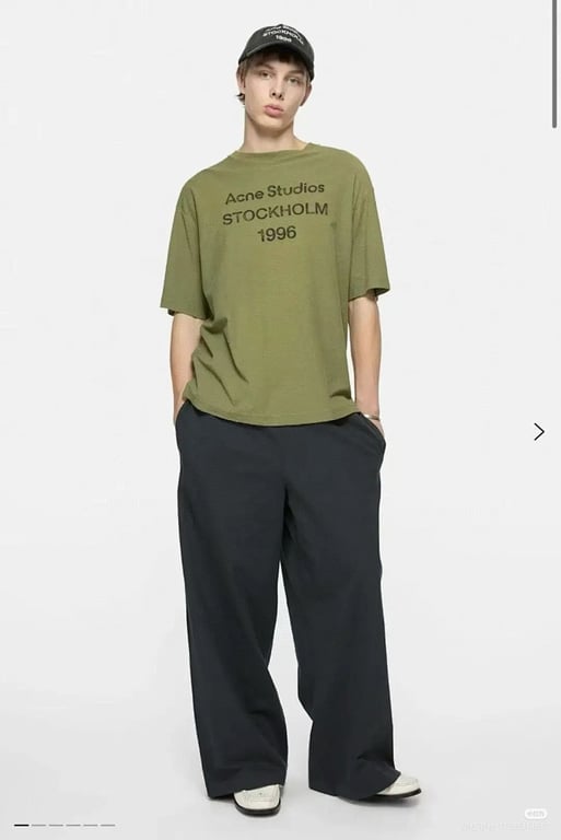 Acne Studios Stockholm 1996 Distressed T-Shirt Olive - 3