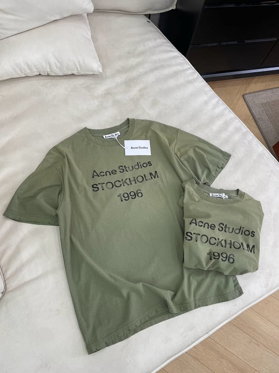 Acne Studios Stockholm 1996 Distressed T-Shirt Olive - 10