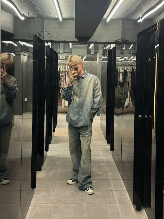 Acne Studios Distressed Denim Shirt 525122-51L - 2