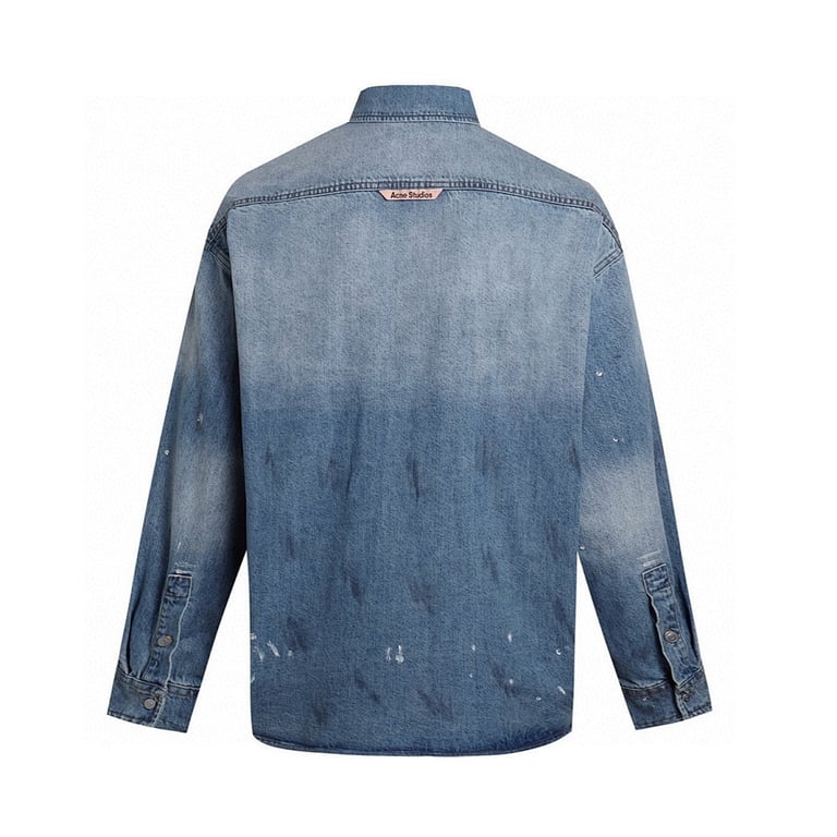 Acne Studios Distressed Denim Shirt 525122-51L - 11