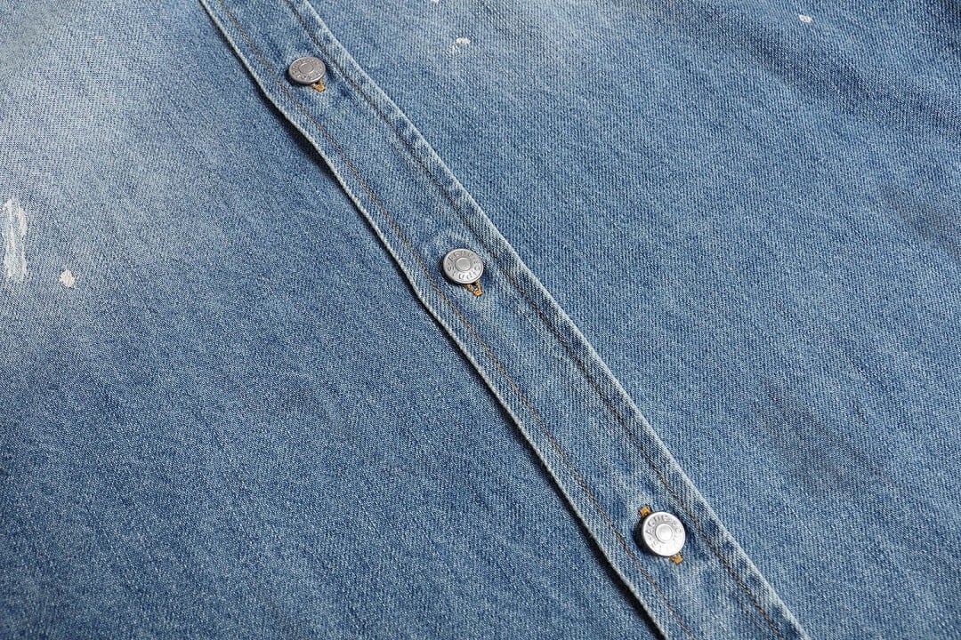 Acne Studios Distressed Denim Shirt 525122-51L - 14