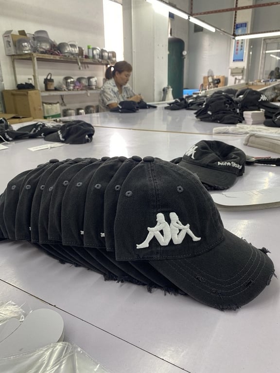 Acne Studios x Kappa Distressed Cap Grey - 2