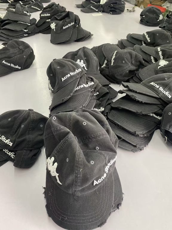 Acne Studios x Kappa Distressed Cap Grey - 4