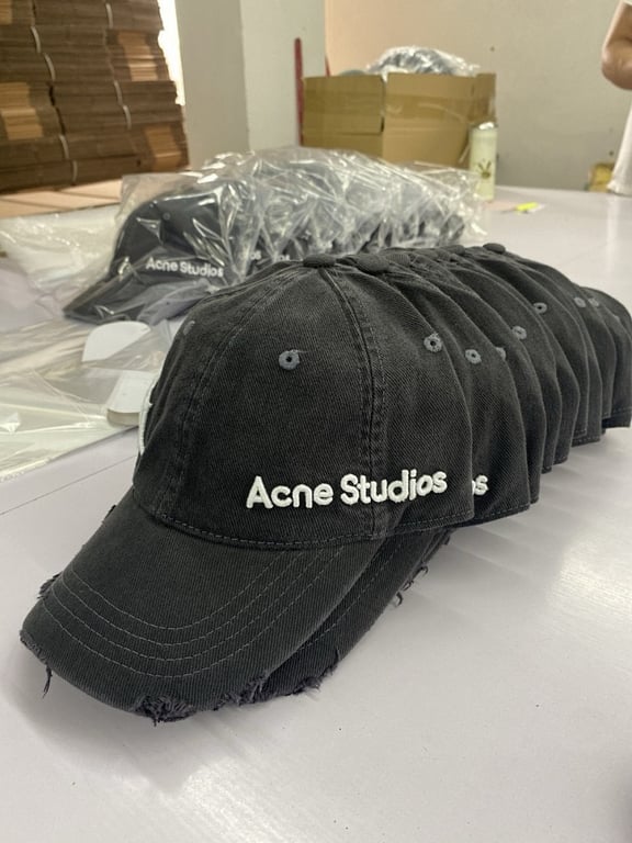 Acne Studios x Kappa Distressed Cap Grey - 8